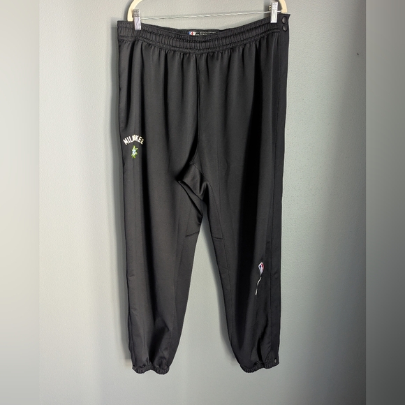 Nike Milwaukee bucks NBA authentics tearaway black pants size XXL 18.5 x14 x30